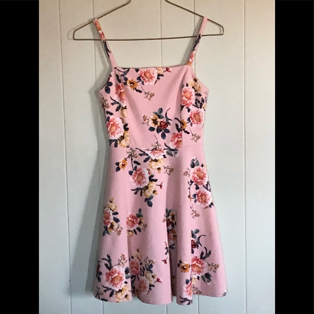 Pink floral sundress
